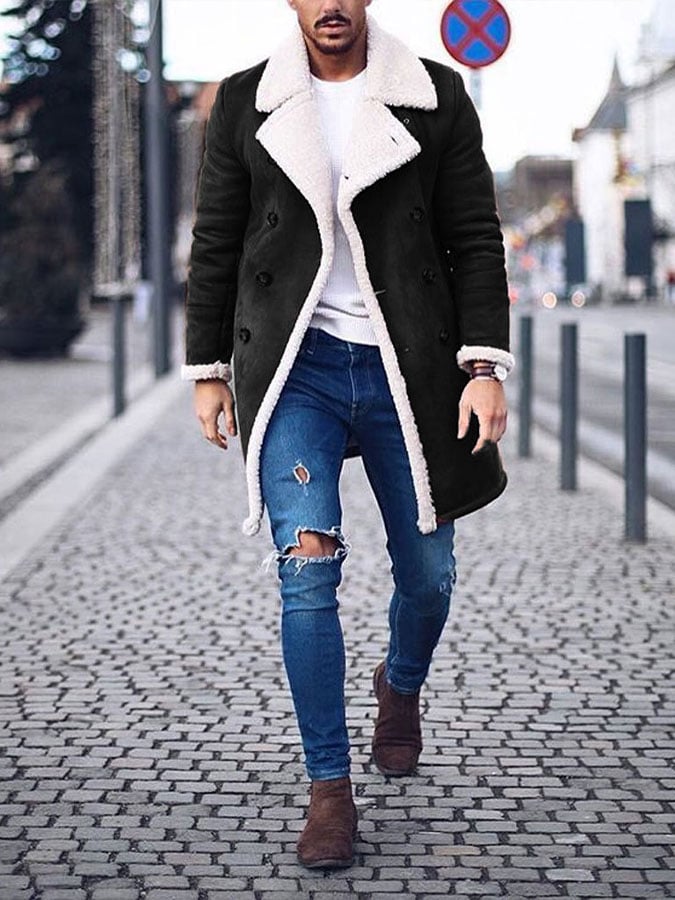 Men's Long Sleeve Warm Thicken Coat