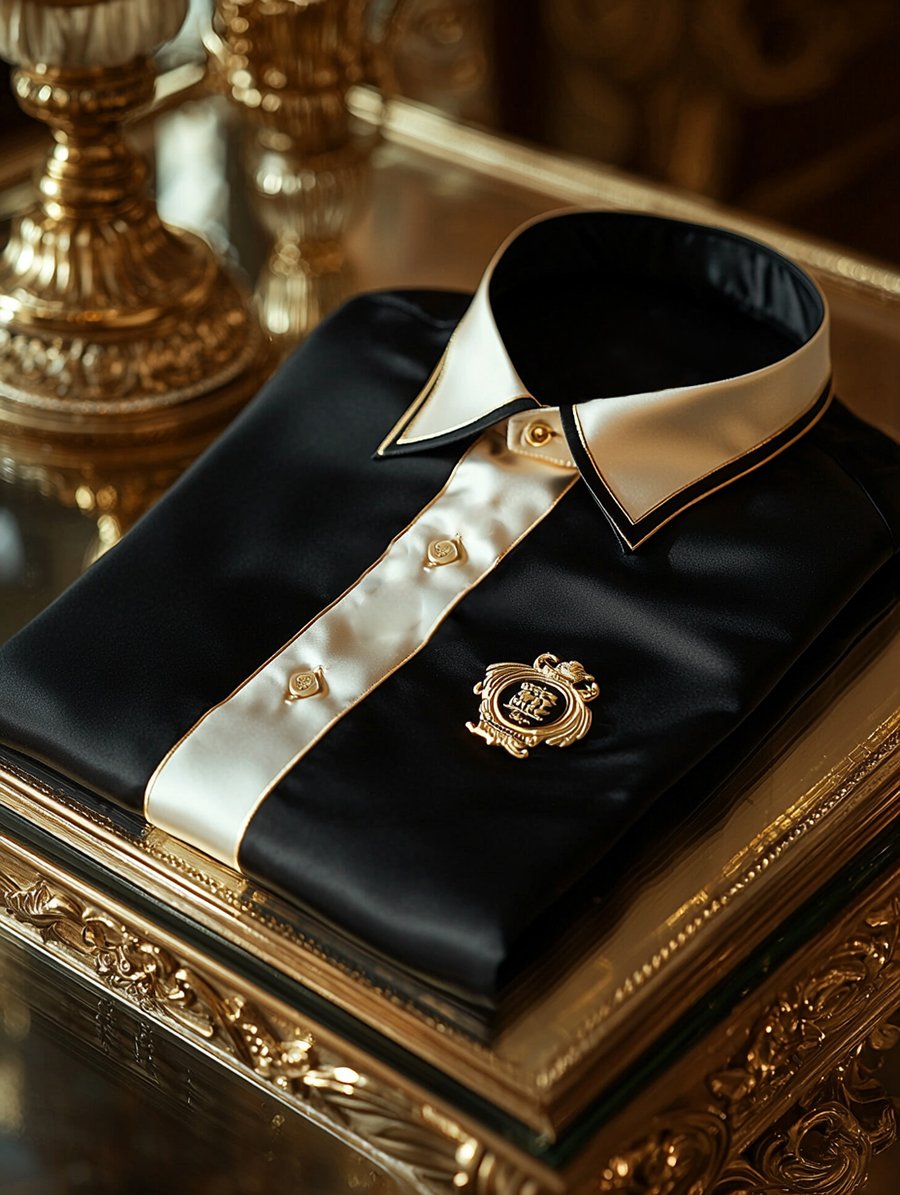 Men's Satin Luxury Business Long Sleeve Shirt