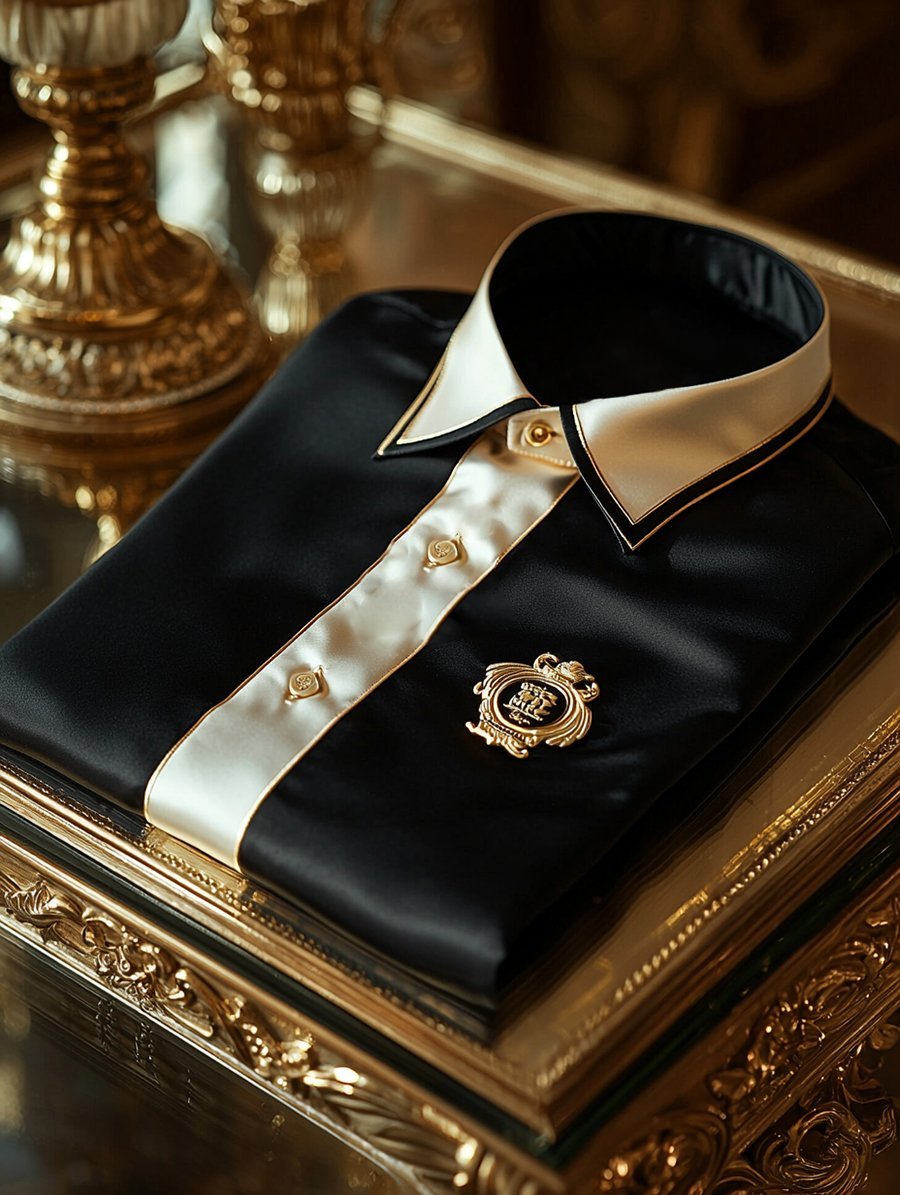 Men's Satin Luxury Business Long Sleeve Shirt