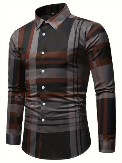 Men's Plaid Business Casual Shirt