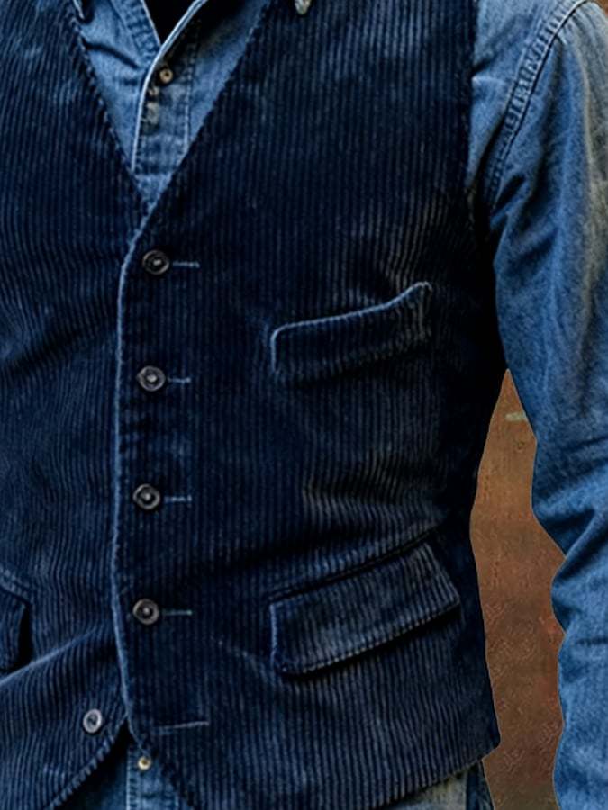 Men's Vintage Corduroy Vest