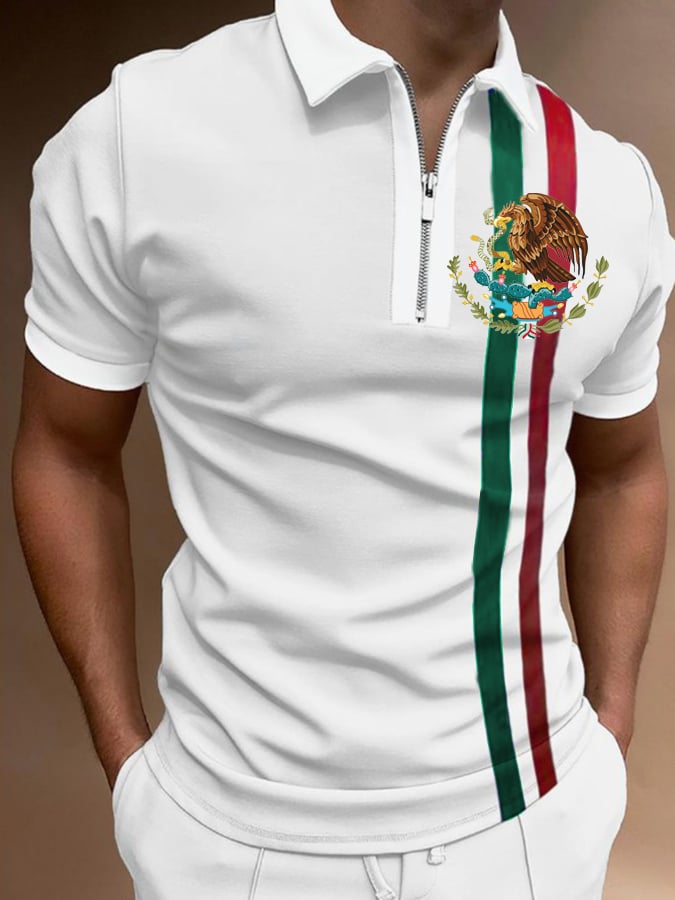 Men's Mexican Independence Day Printed Polo Shirt