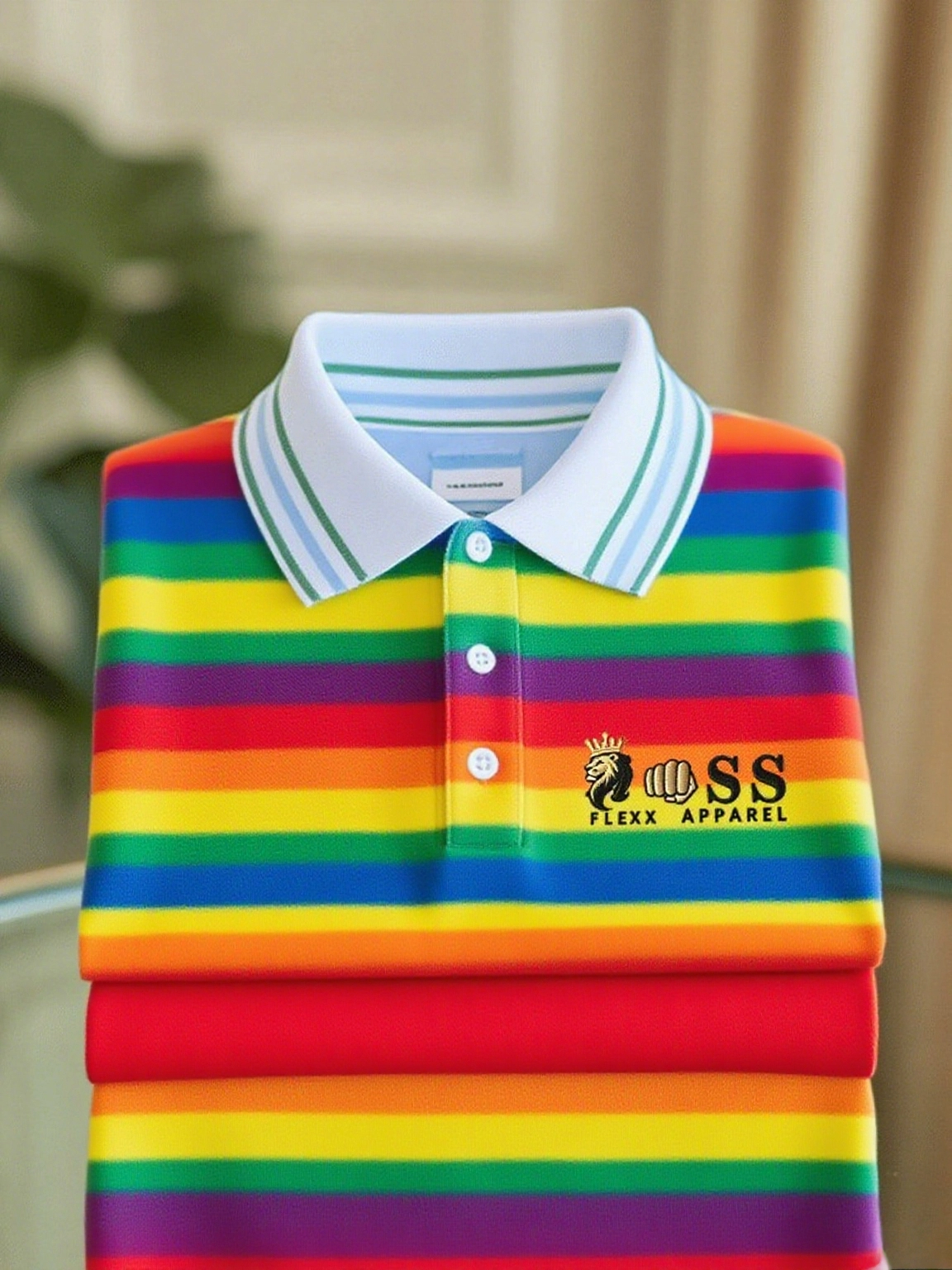 Men's Business Casual Printed Polo Shirt