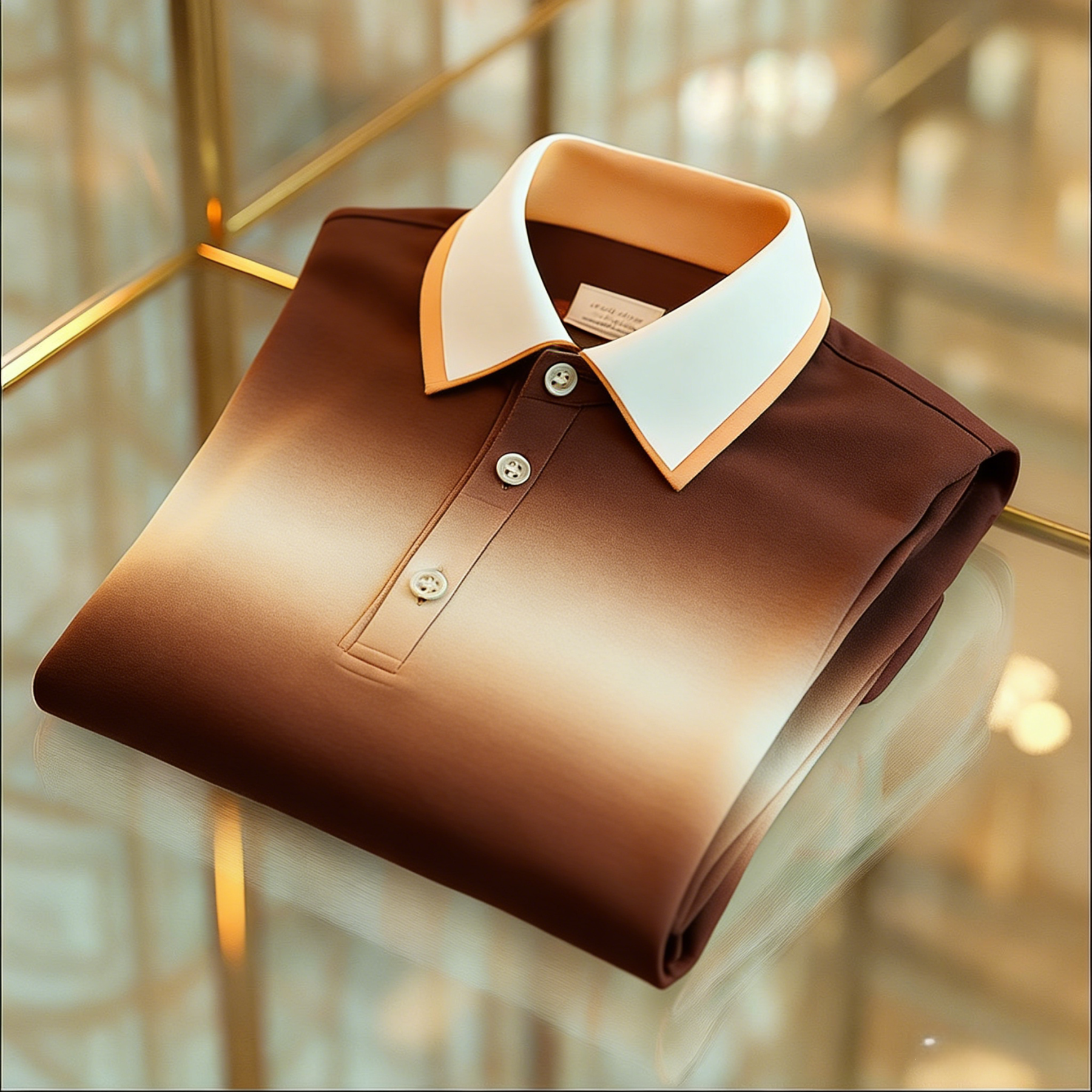 Men's Business Casual Button Short Sleeve Polo Shirt