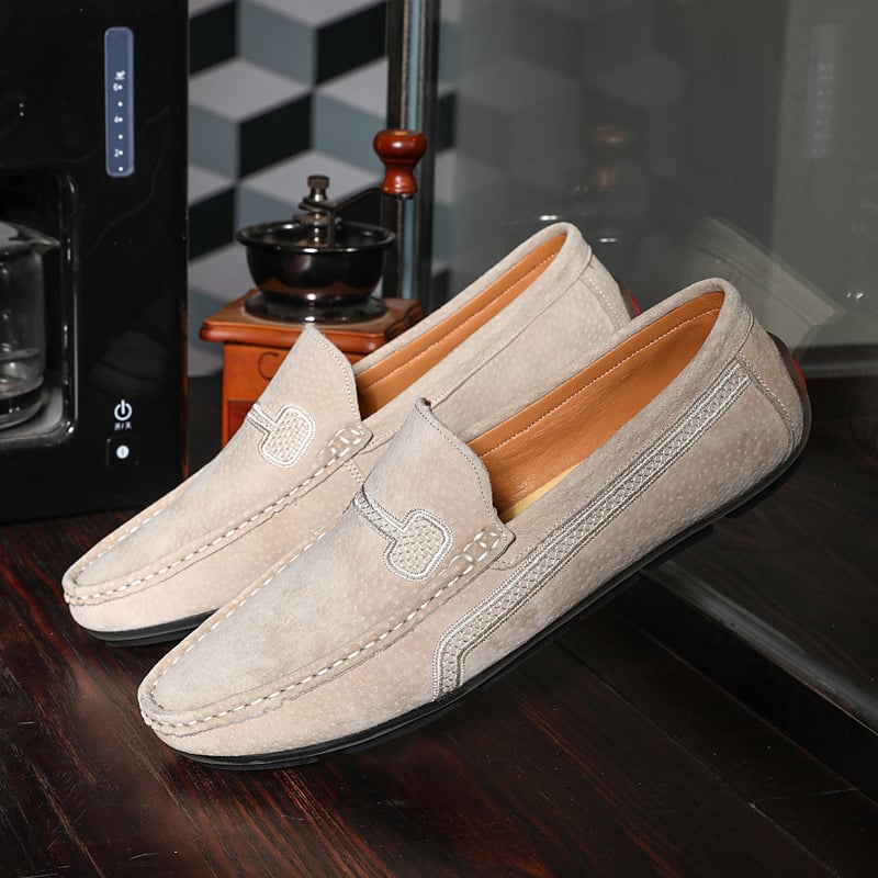 Simple Casual And Soft Pigskin Leather Loafers