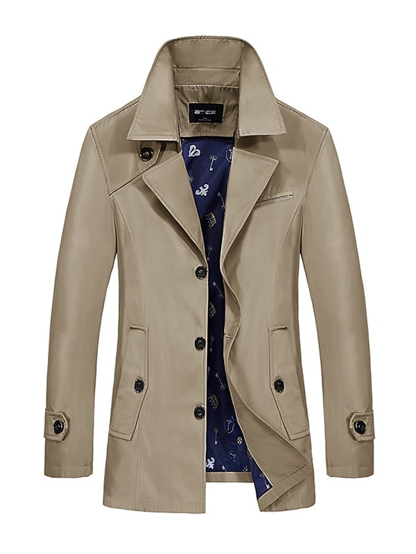 Men's Light Luxury Business Pocket Windbreaker