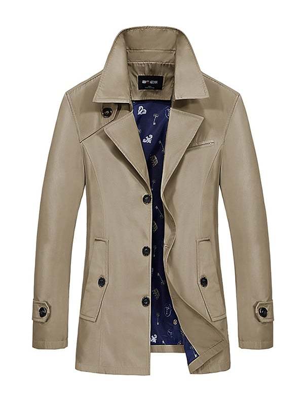 Men's Light Luxury Business Pocket Windbreaker