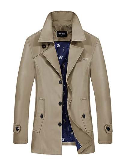 Men's Light Luxury Business Pocket Windbreaker