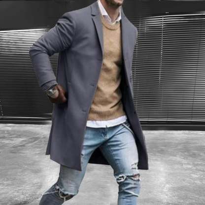 Lapel Casual Medium-Length Coat