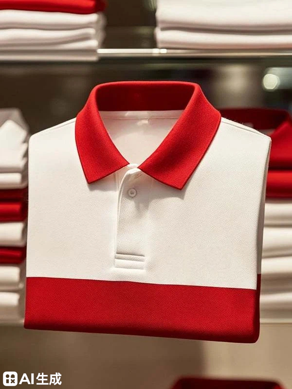 Men's Classic Business Crocodile Logo Short Sleeve Polo Shirt