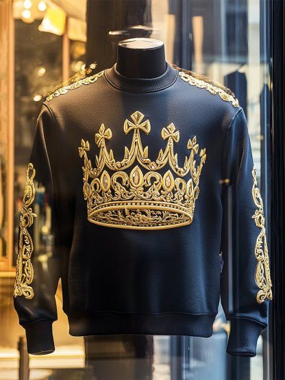 Men's Vintage Luxury Pullover Sweatshirt