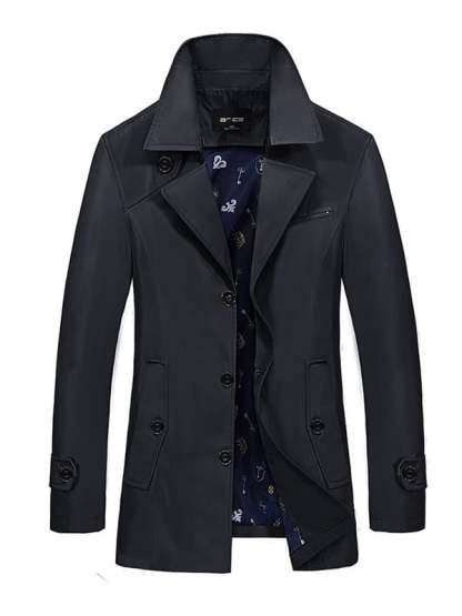 Men's Light Luxury Business Pocket Windbreaker