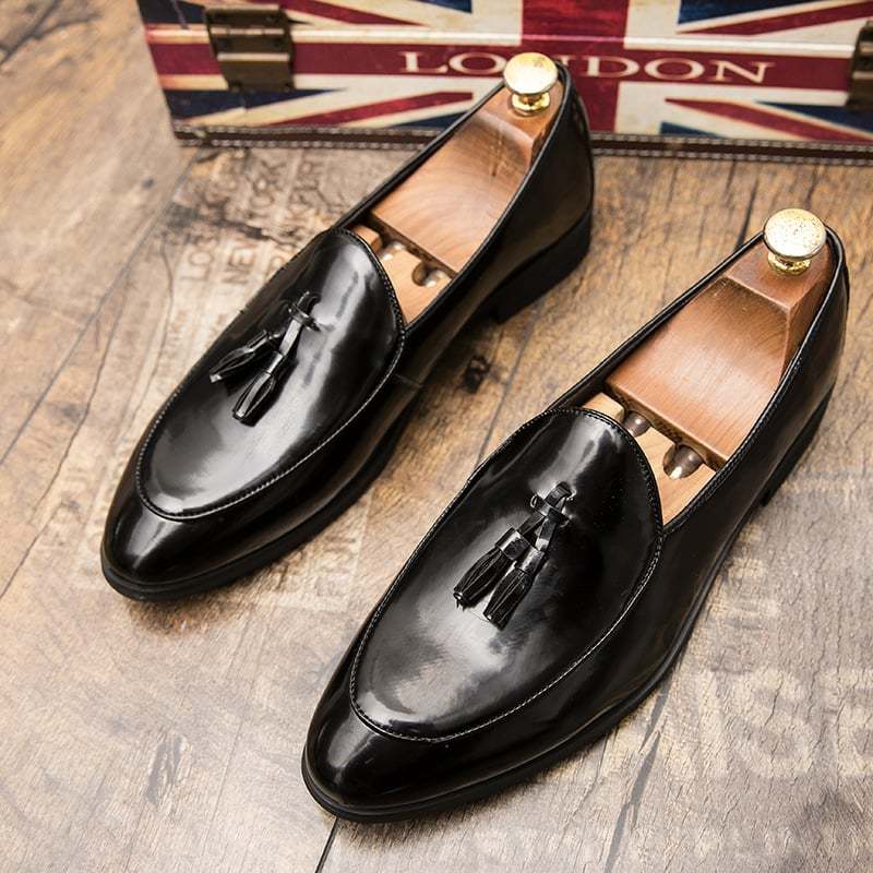 Men's Business Formal Casual Gradient Tassel Soft Loafers