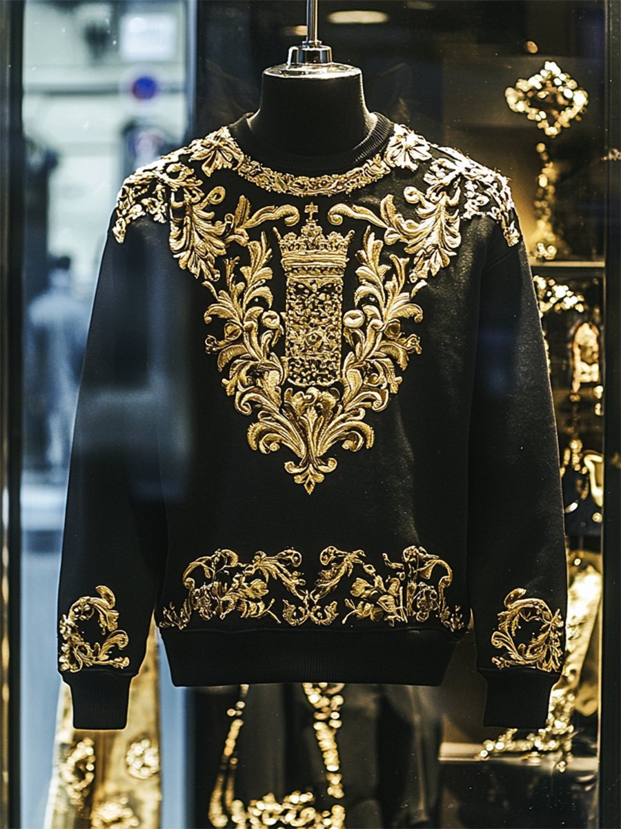 Men's Vintage Luxury Pullover Sweatshirt