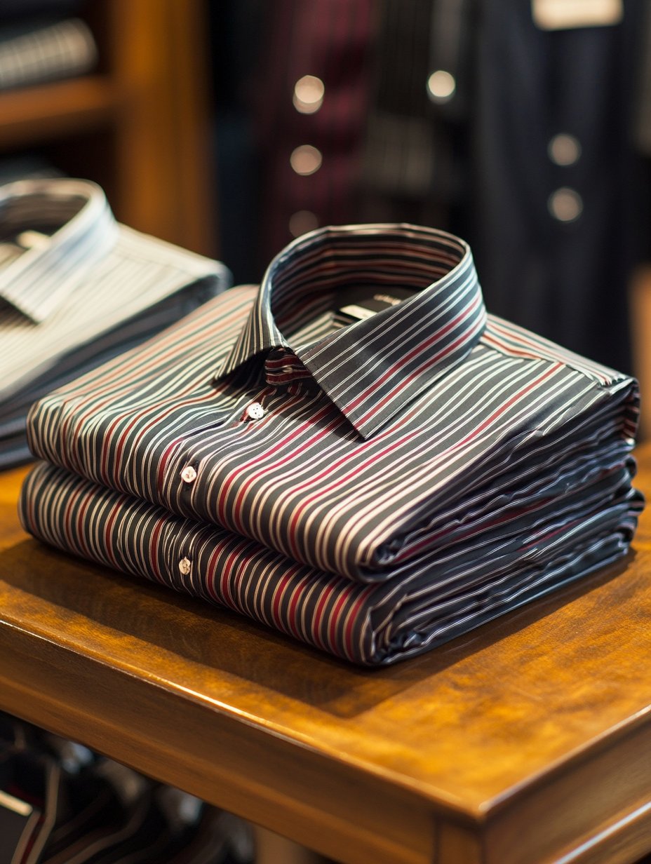 Men's Striped Classic Luxury Business Long Sleeve Shirt