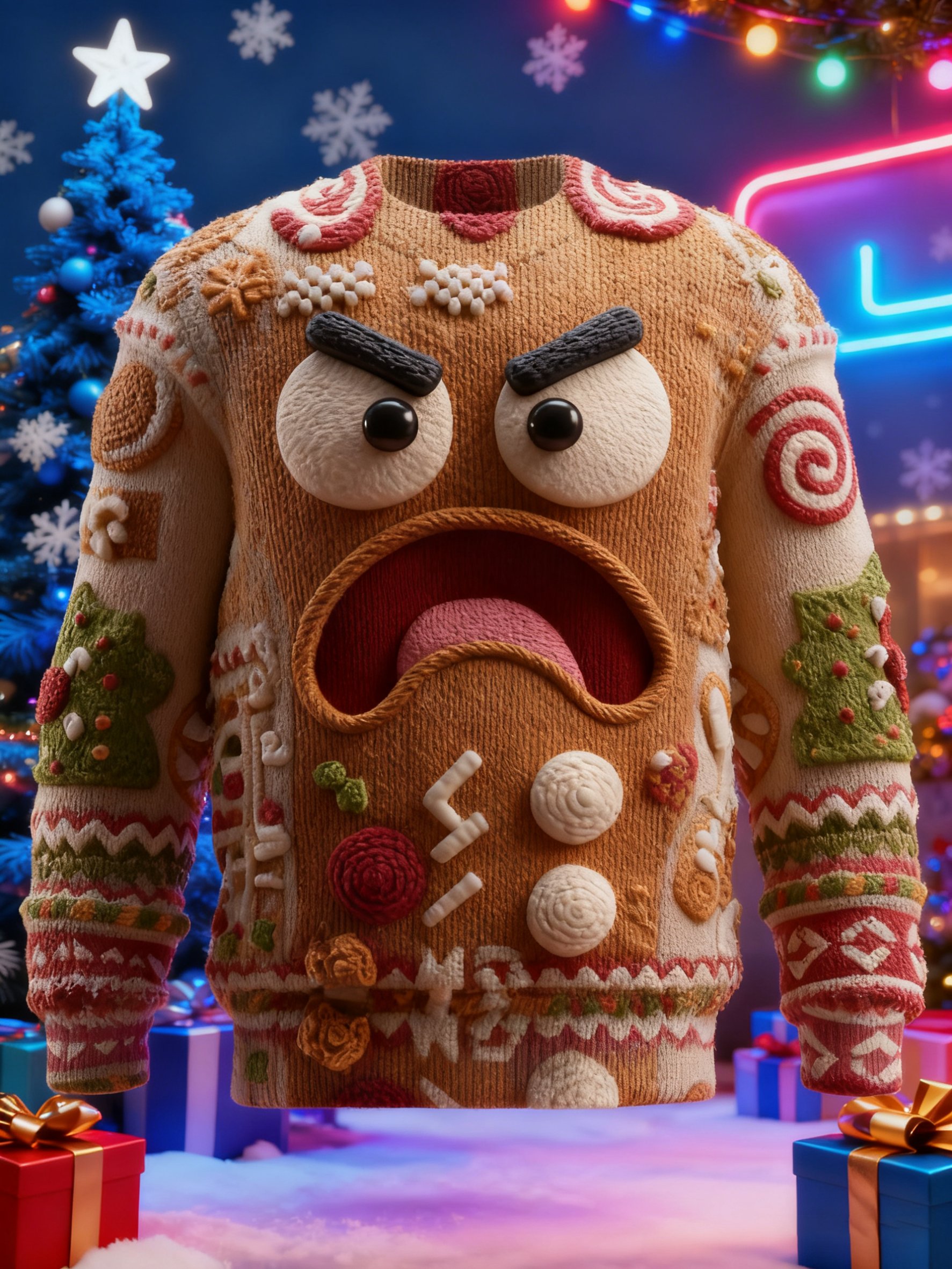 Men's Christmas Print Ugly Sweater