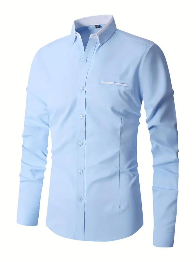 Men's Geometric Design Business Casual Shirt