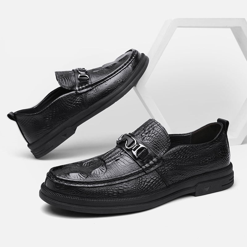 Men's Business Casual Lace-up Pointed Toe Faux Leather Shoes