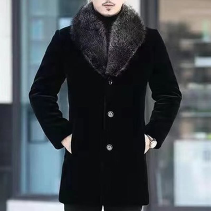 Men's Sheep Shearing Thick Faux Mink Coat