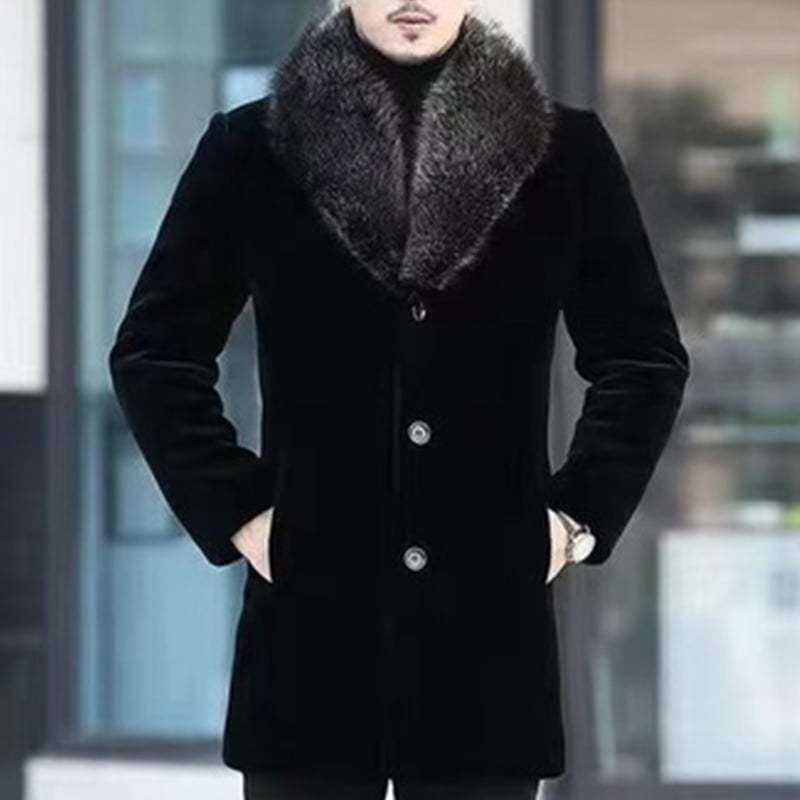 Men's Sheep Shearing Thick Faux Mink Coat