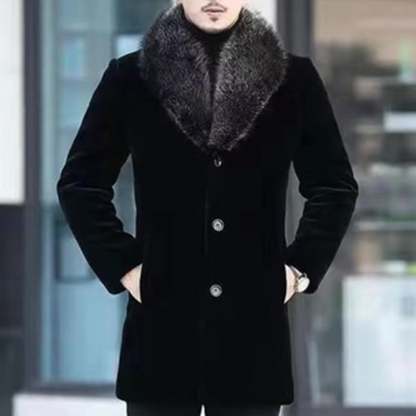 Men's Sheep Shearing Thick Faux Mink Coat