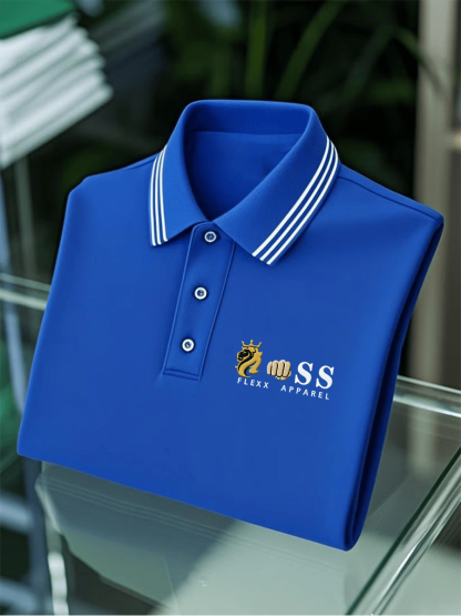 Men's Business Casual Printed Polo Shirt