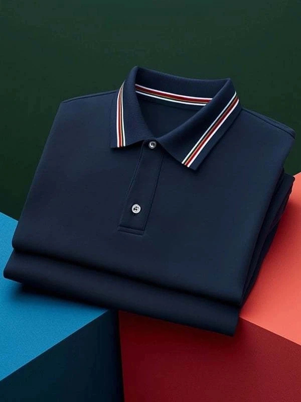 Men's Classic Business Logo Short Sleeve Polo Shirt