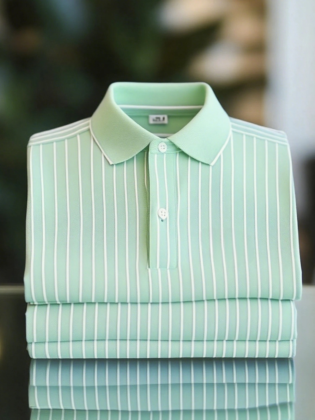 Men's Classic Business Logo Button Short Sleeve Polo Shirt