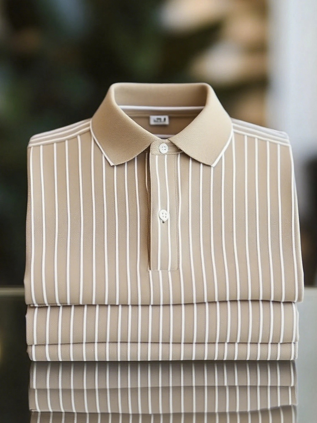 Men's Classic Business Logo Button Short Sleeve Polo Shirt