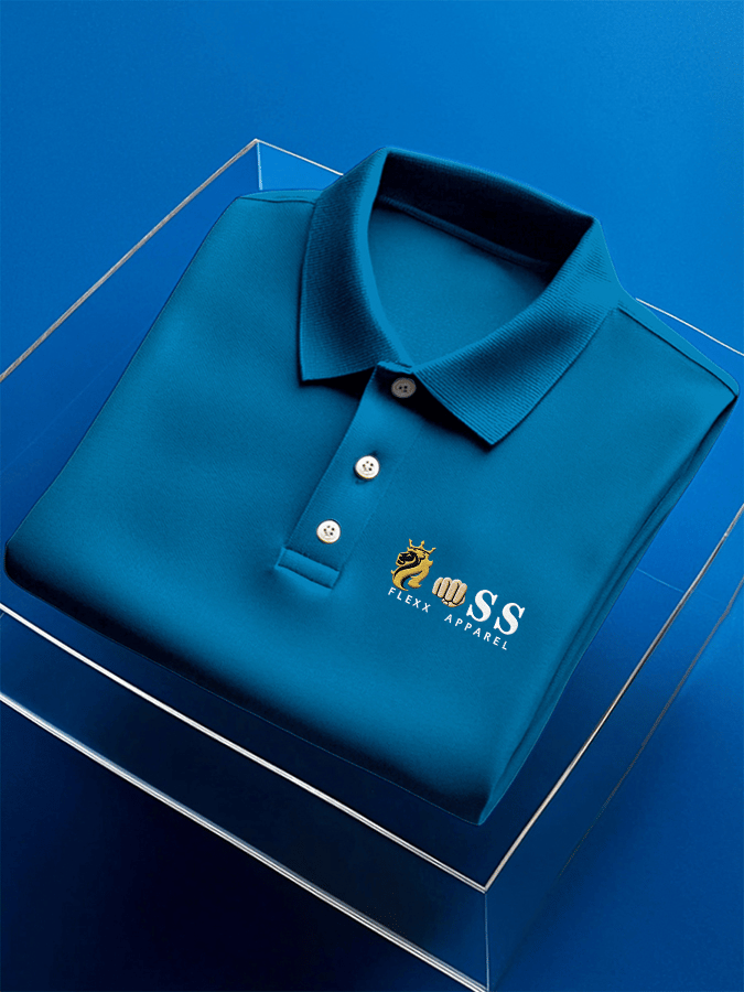 Men's Business Casual Printed Polo Shirt