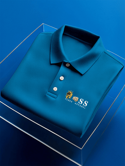 Men's Business Casual Printed Polo Shirt