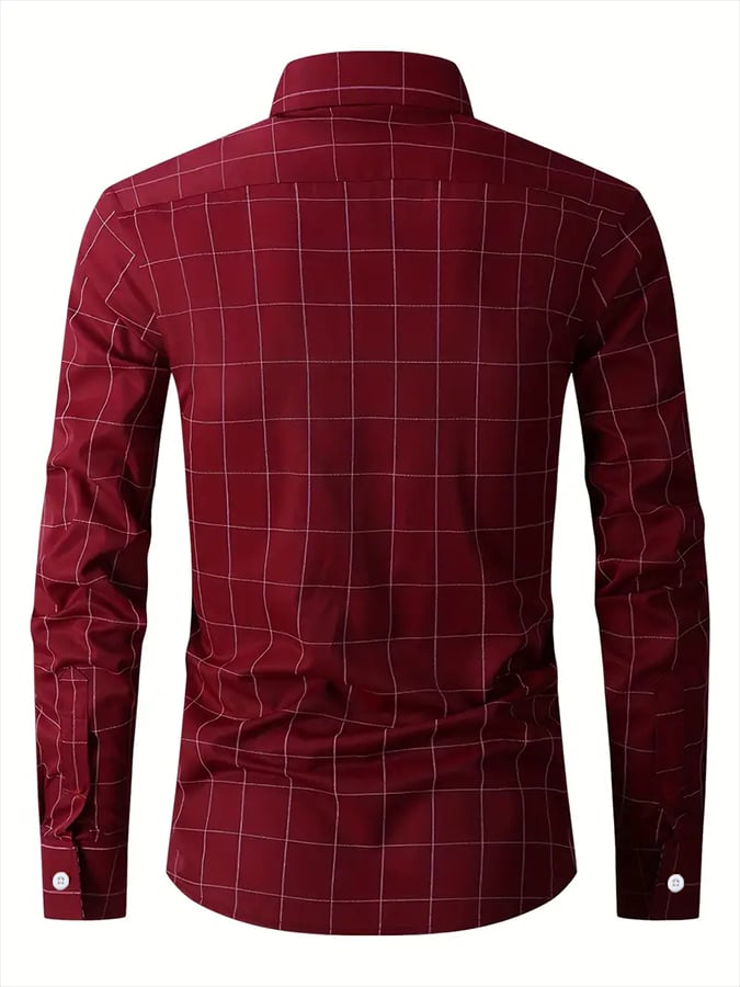 Men's Plaid Business Casual Shirt