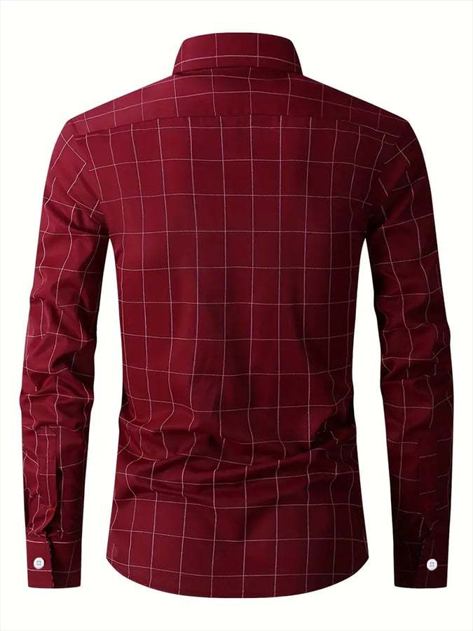 Men's Plaid Business Casual Shirt