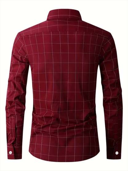 Men's Plaid Business Casual Shirt