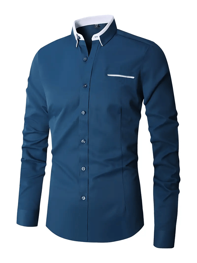 Men's Geometric Design Business Casual Shirt