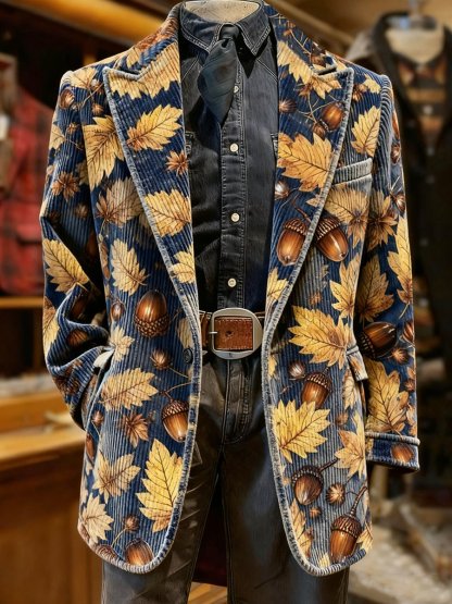 Men's Christmas Corduroy Suit Jacket