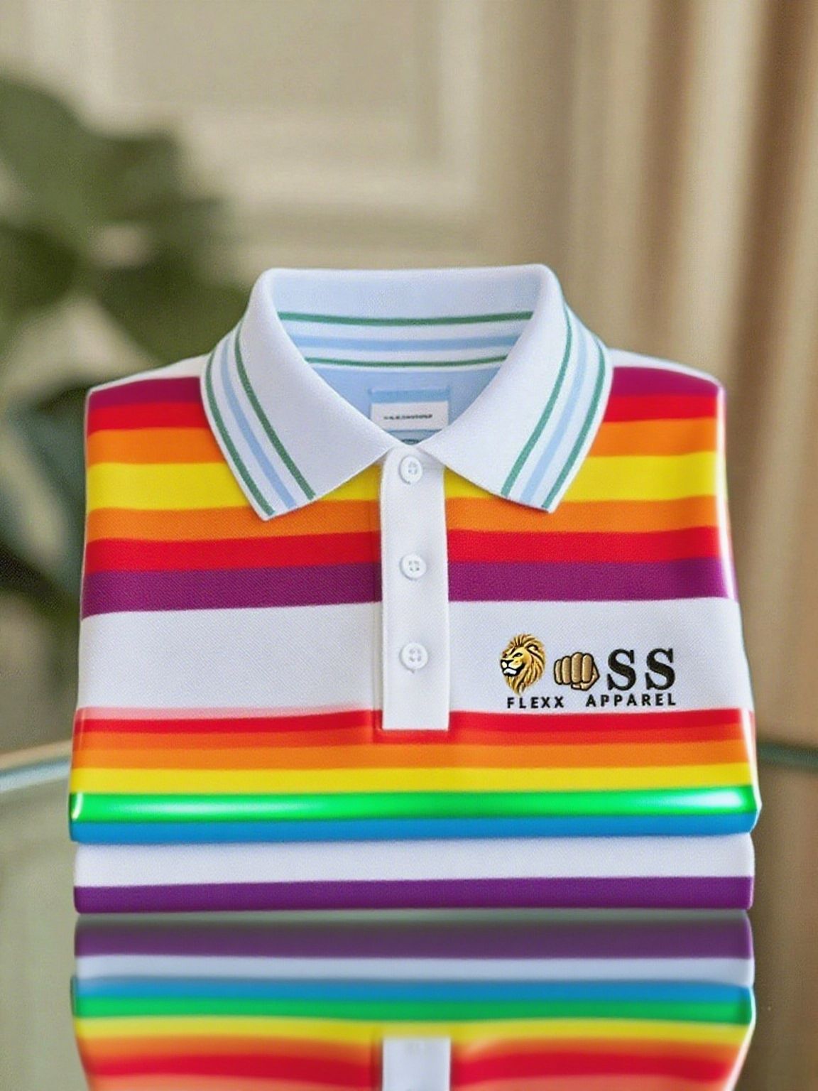 Men's Business Casual Printed Polo Shirt