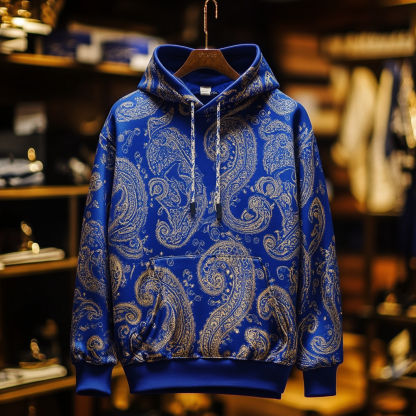Paisley Art Print Hoodie Men