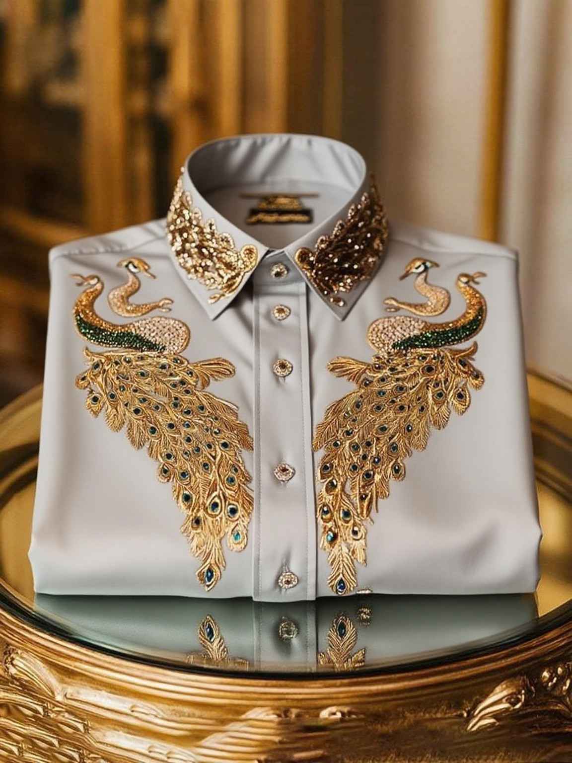 Men's Satin Luxe Long Sleeve Button Down Shirt