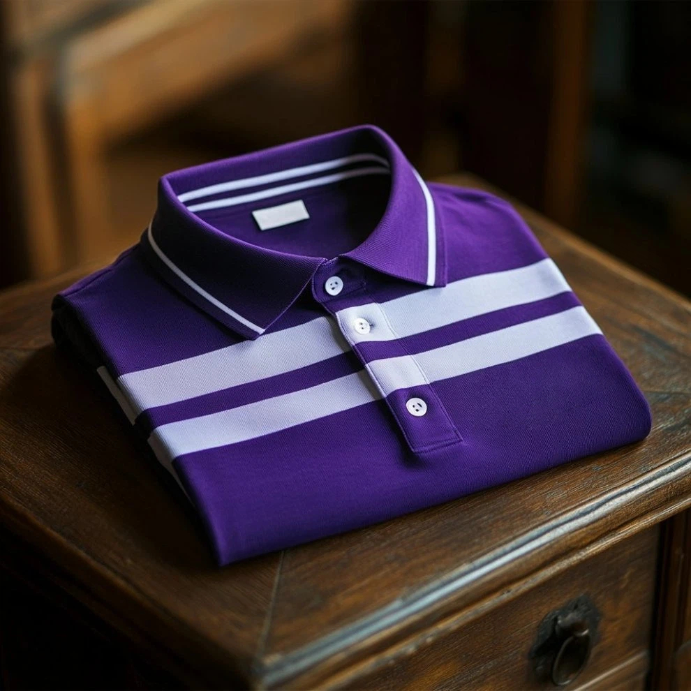 Men's Business Casual    Embroidered Button Short Sleeve Polo Shirt