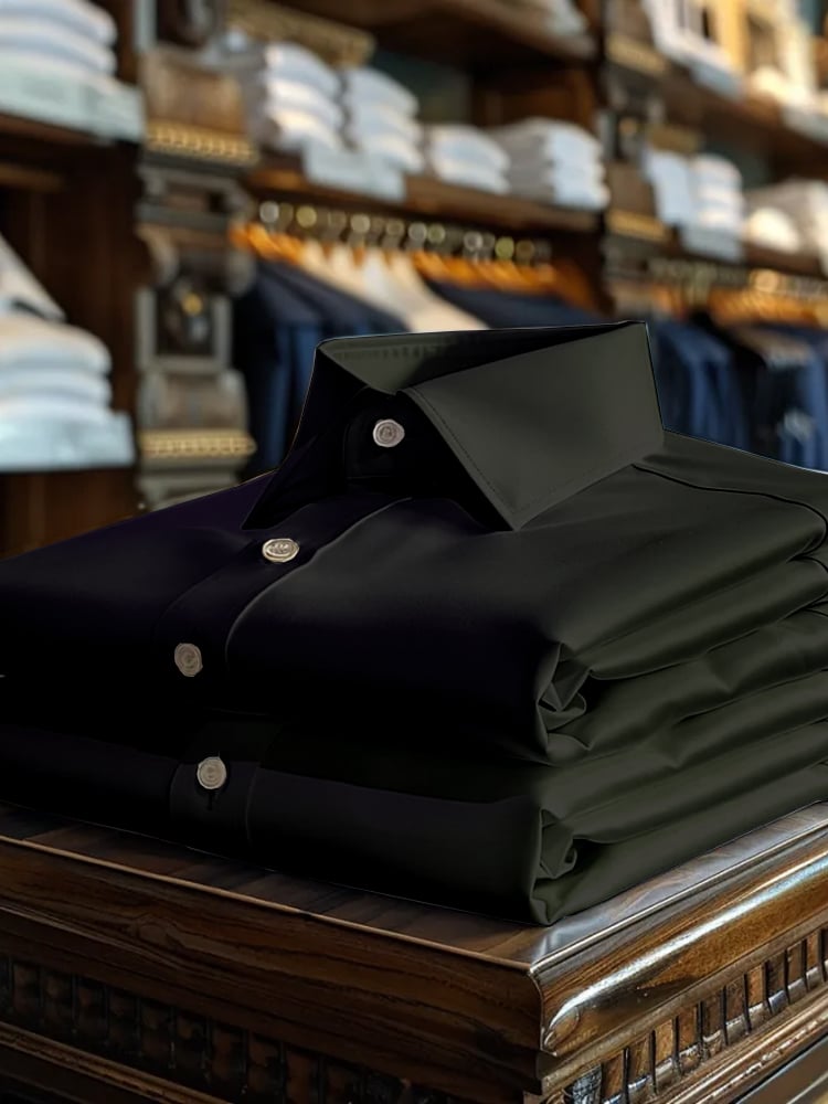 Men's Luxury Romantic Contrast Color Print Long Sleeve Shirt