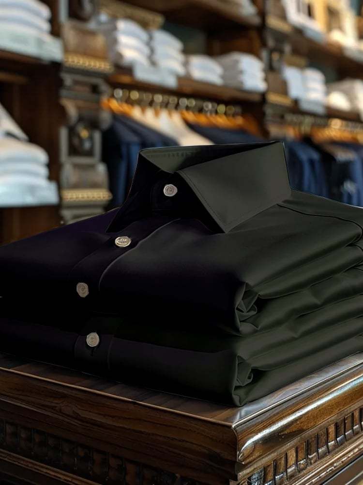 Men's Luxury Romantic Contrast Color Print Long Sleeve Shirt