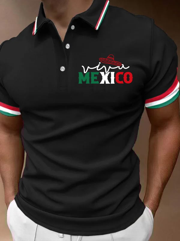 Men's Mexican Independence Day Printed Polo Shirt