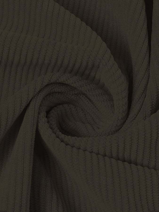 Men's Retro Contrast Color Corduroy Button Design Pocket Casual Sweatshirt