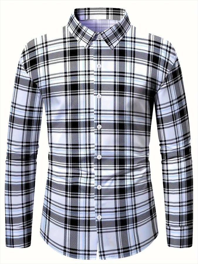 Men's Plaid Business Casual Shirt