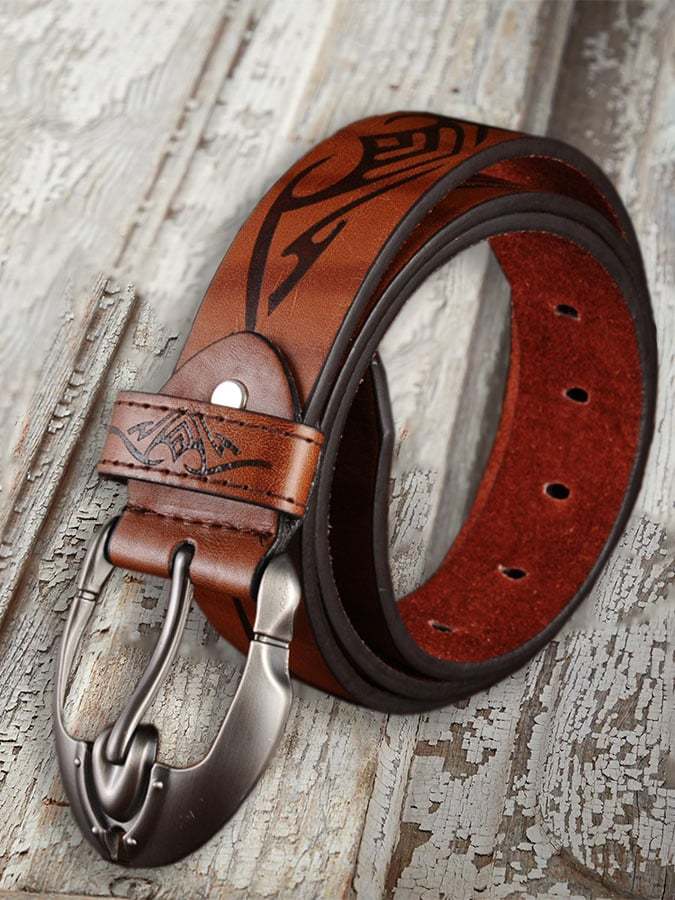 Solid Color Leather Belt