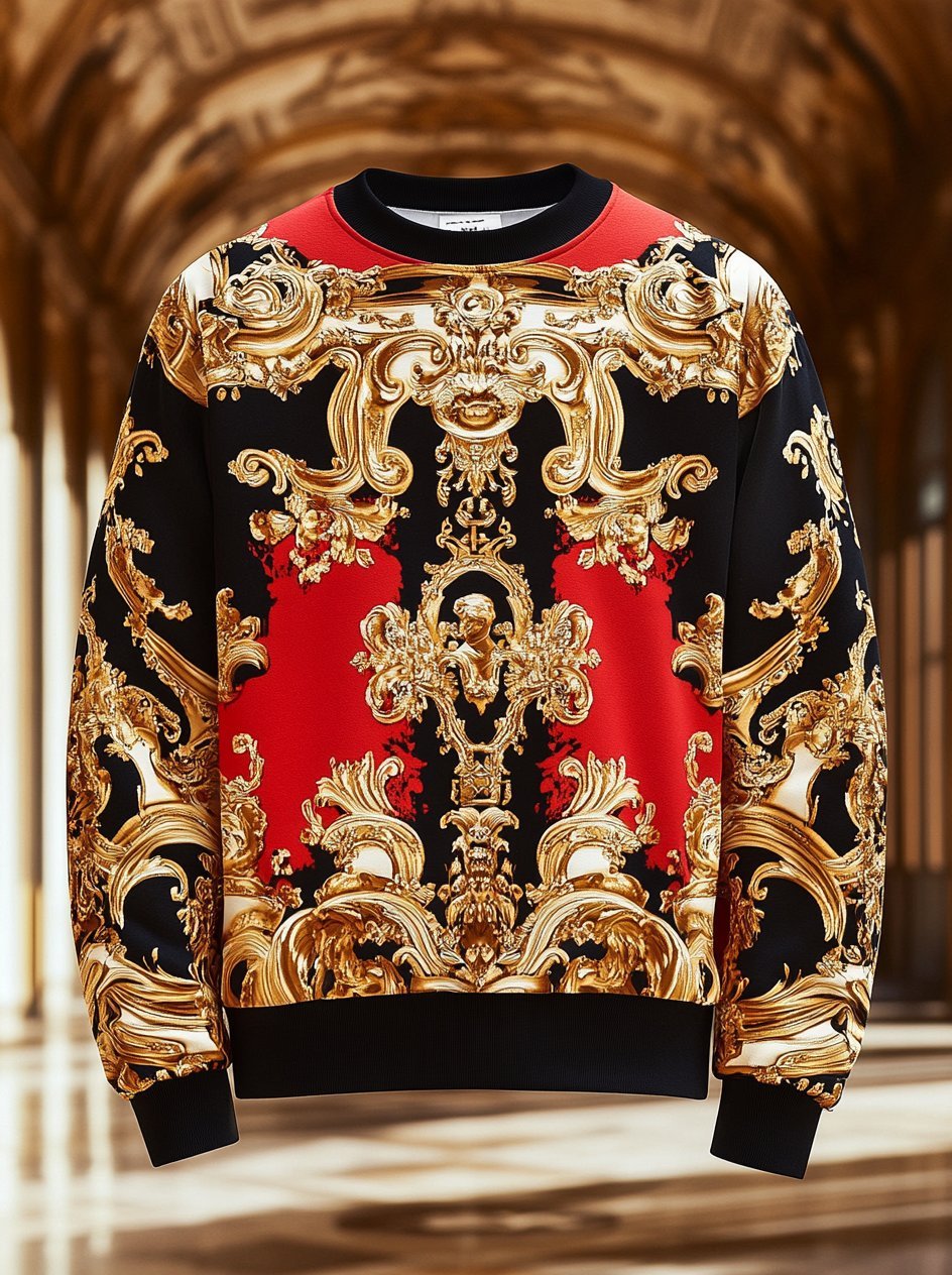 Men's Vintage Luxury Crew Neck Sweatshirt
