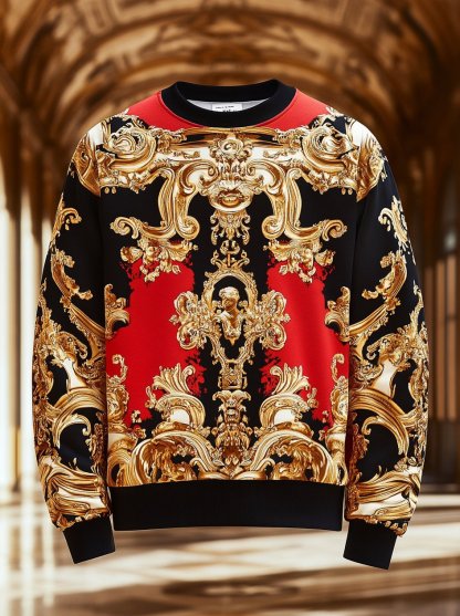 Men's Vintage Luxury Crew Neck Sweatshirt