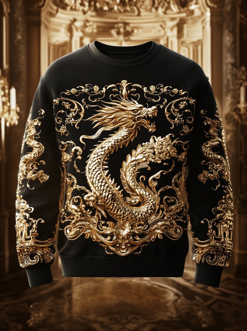Men's Vintage Luxury Crew Neck Sweatshirt