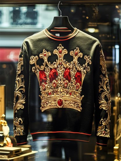 Men's Vintage Luxury Pullover Sweatshirt